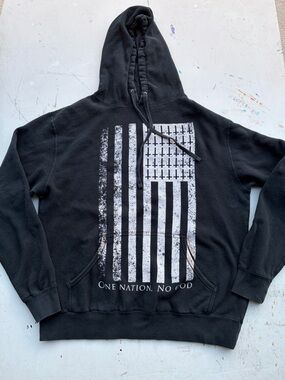Men's BlackCraft Hoodie Black Solid XL Atheist Religion Tarot Dark Witchcraft